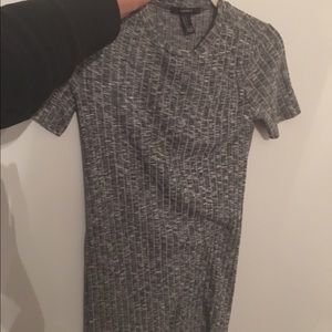grey short t-shirt dress
