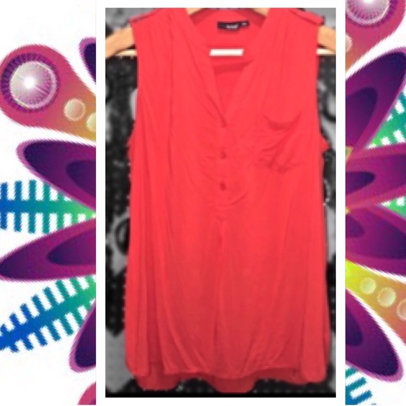 Orangish/red Sleeveless dressy top