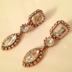 Large Crystal Dangle Earrings