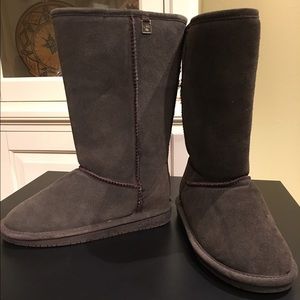 Bearpaw Emma brown fur lined tall 12" boots