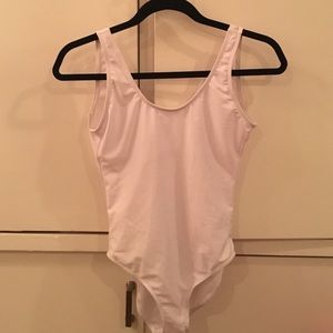 White one piece bathing suit