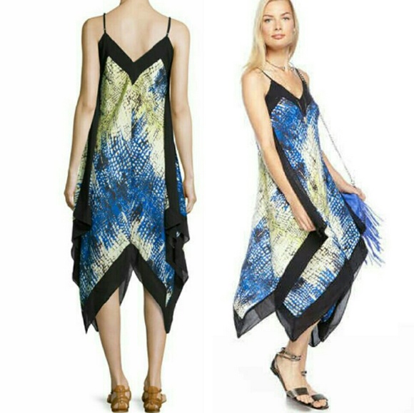 Gorgeous Silk Snake-print Handkerchief Dress🍃 - Picture 2 of 4