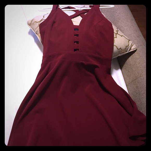 maroon dress