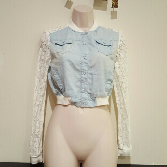 Lacey Embroidered Baseball Jacket (XS)