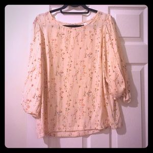 NWOT LC Lauren Conrad floral blouse