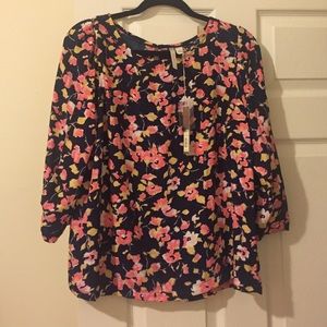 NWT LC Lauren Conrad floral blouse