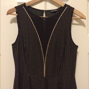 Black and gold skater Express dress