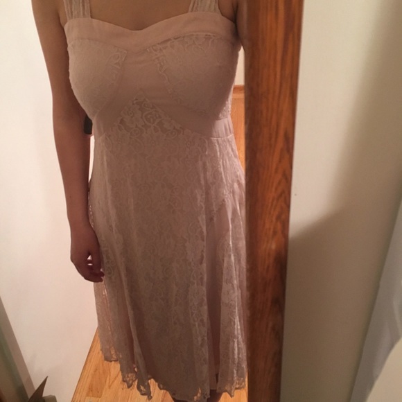 NWT Forever 21 Pink Floral Lace Dress - Picture 5 of 5