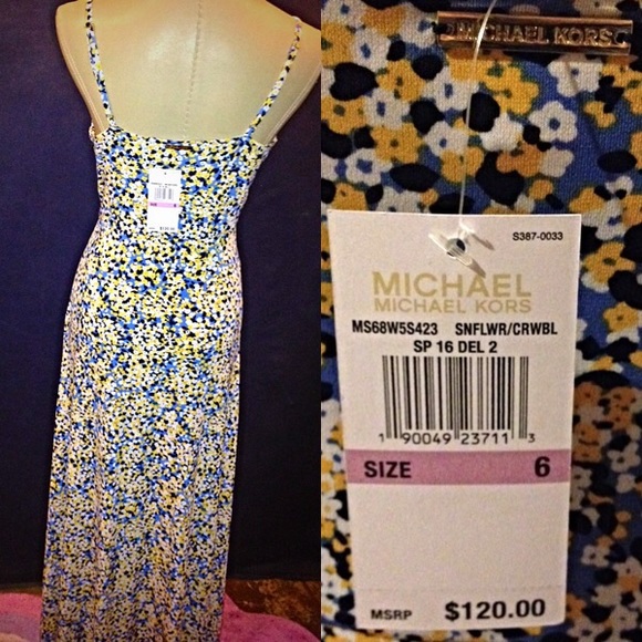 NWT Michael Kors floral print maxi dress - Picture 4 of 4
