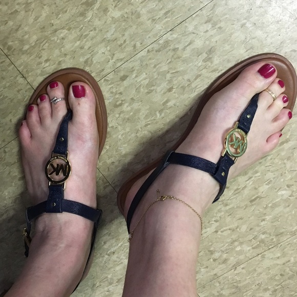 Michael Kors navy blue sandals