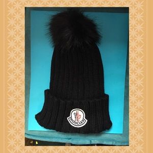 Black Moncler-Inspired PomPom Hat