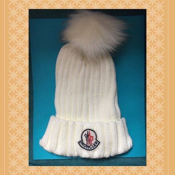 White Moncler-Inspired PomPom Hat