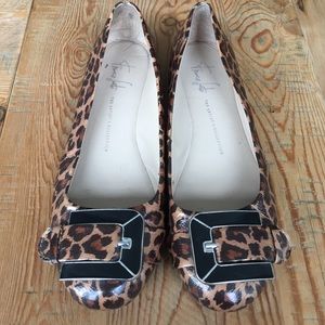 Franco Sarto Leopard Shoes, size 9.5