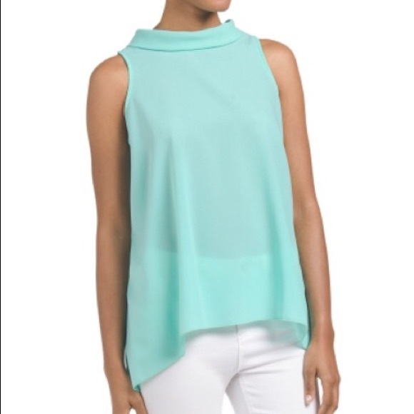 Collezioni Leonardo Tops - Sleeveless sheer blouse