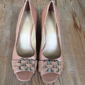 Nine West camel wedges, size 9.5