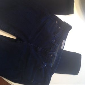 AG Stevie Slim Straight Ankle Sz 27 Dark Indigo