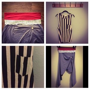 Bohemian Harem Pants and Striped Top