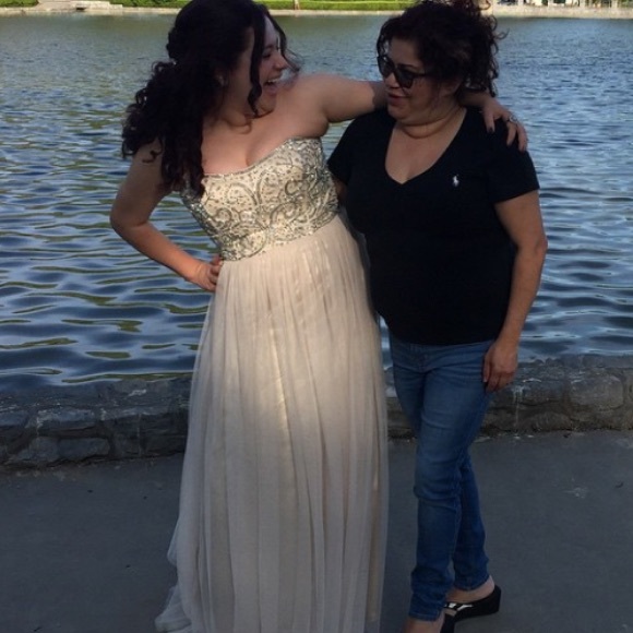 Champangne prom dress