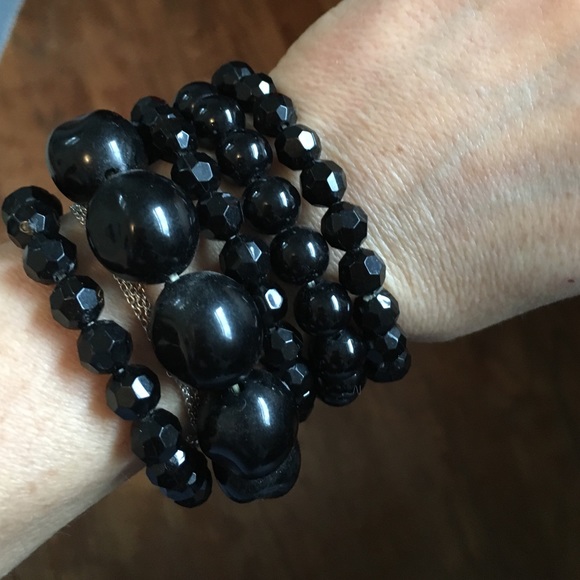 Black Stretch Bracelet Set