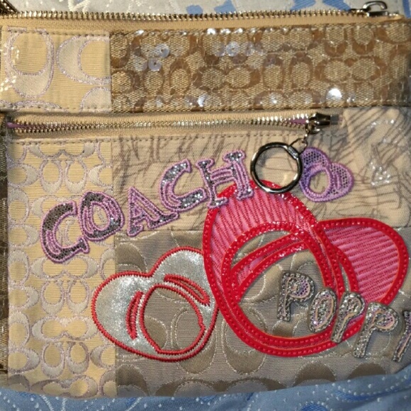 Coach poppy patchwork purse rare