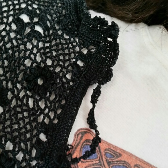 Crocheted cardigan - Additional photos, modeled - Picture 3 of 4
