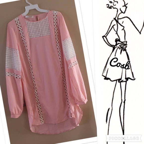 1 Left! HP!!🎉Rose Quartz Top w/White Mesh Designs - Picture 3 of 4