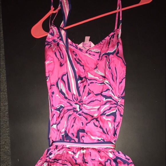 NWOT Bright Navy Flirty Engineered Lilly Romper