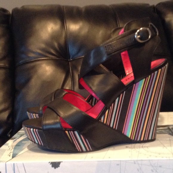 Colorful high wedges