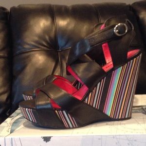 Colorful high wedges