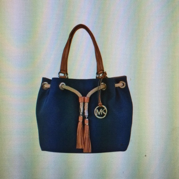 Michael Kors Marina Large Canvas Drawstring Tote