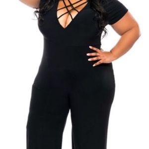 Black plus size jumpsuit