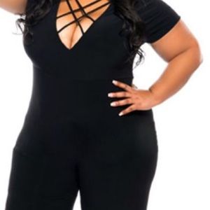 Plus size black jumpsuit