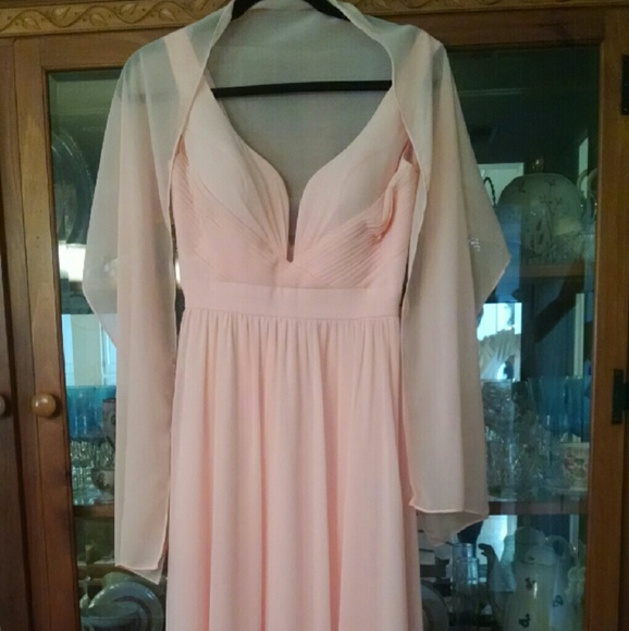 Chiffon Pink Prom Gown - Picture 1 of 4