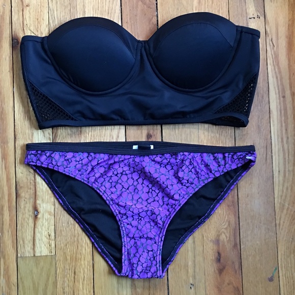 PacSun Other - Super Edgy Black + Purple Bikini Set