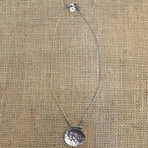Silpada Hammered Oval Disc Necklace N1356