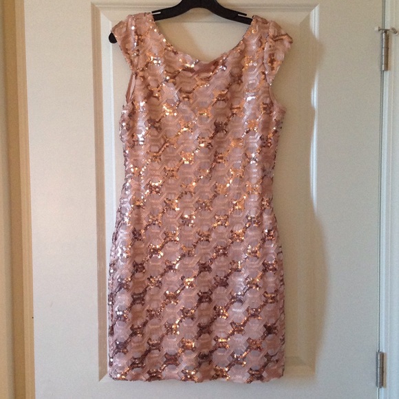 Rose Gold Sequined Dress