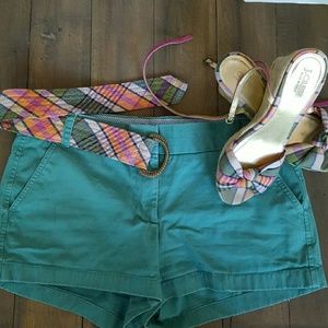 J Crew awesome green shorts