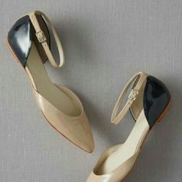 Boden colorblock ankle strap flats