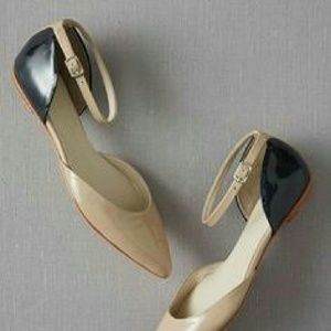 Boden colorblock ankle strap flats