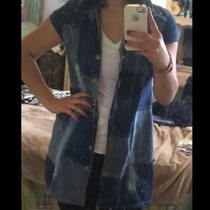 Long jean jacket