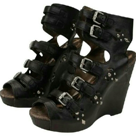 Sam Edelman Wedges Black Shoes