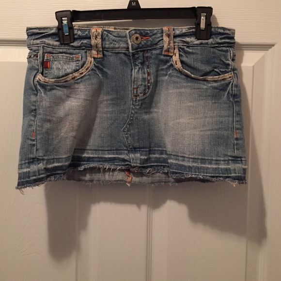 Gorgeous Summer Miss Me Denim Mini Skirt sz M