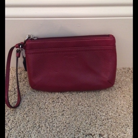 Coach leather wristlet