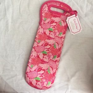 Lilly Pulitzer wine tote holiday twinkle