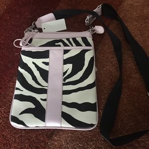 Pink and Zebra striped crossbody bag
