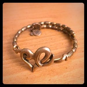 Alex & Ani vintage sixty six heart gold wrap
