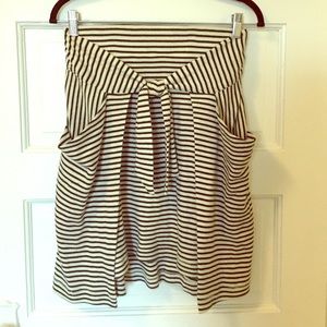 Tie slouch pocket skirt