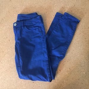 Cobalt blue skinny jeans