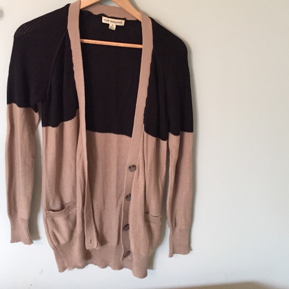 Color block knit boyfriend tunic