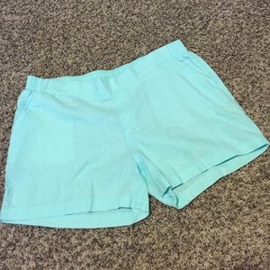 Mint linen shorts